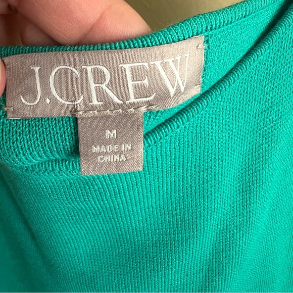 J. Crew Square Neck Mini Sweater Dress Green  Sleeveless Size Medium - Picture 7 of 9